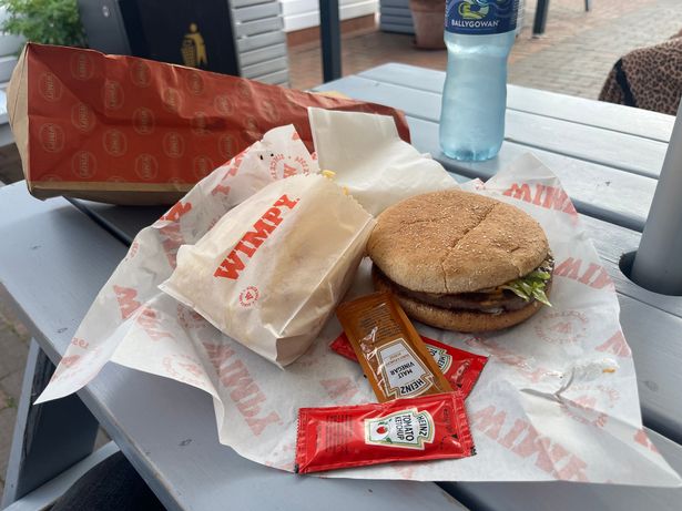 Reporter Jamie Brassington tries a Wimpy burger
