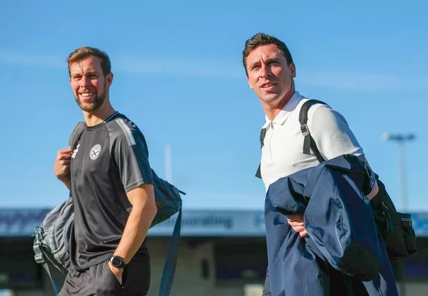 Ayr United boss Scott Brown and his assistant Steven Whittaker