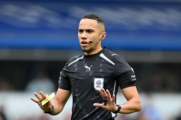 Referee Ruebyn Ricardo during the Championship match between Birmingham City and Hull City