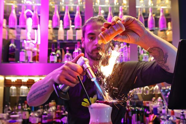 Danilo the Italian mixologist at 62 Lounge on Castle Street.