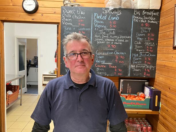 Daniel Hird, owner of Danny's Deli, said High Lane and its roads could struggle if 1,000 new homes are built (Image: Declan Carey)