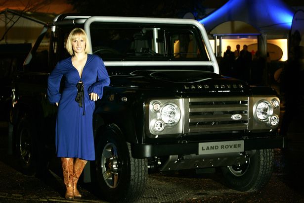 Zara Tindall with a Land Rover in 2007