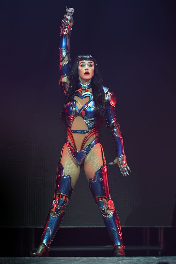 Katy Perry performing on stage during her Lifetimes world tour that will come to the UK in October