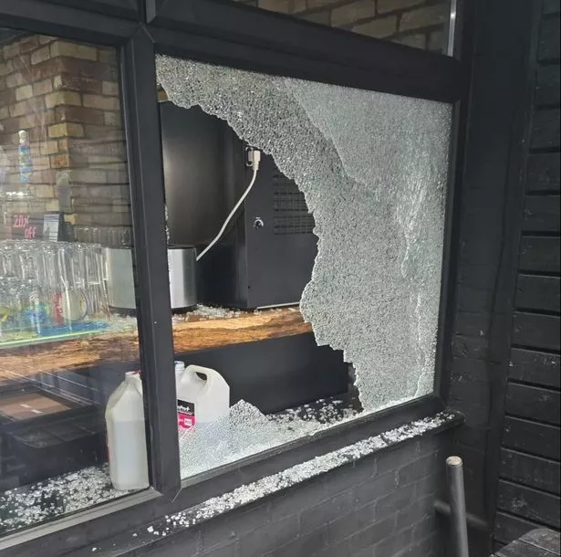 A smashed window