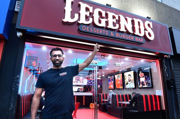 Afzal Hussein from Legends Desserts and Burger Bar in Old Swan
