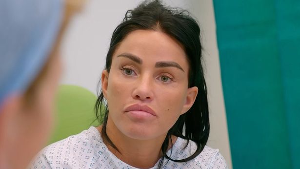 katie in a hospital gown