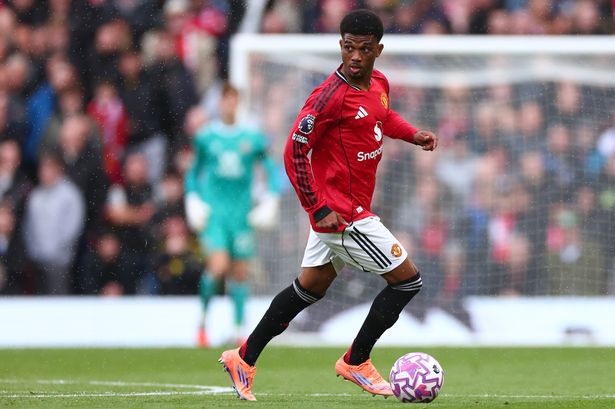 Amad on the ball for Manchester United in the victory over Sunderland