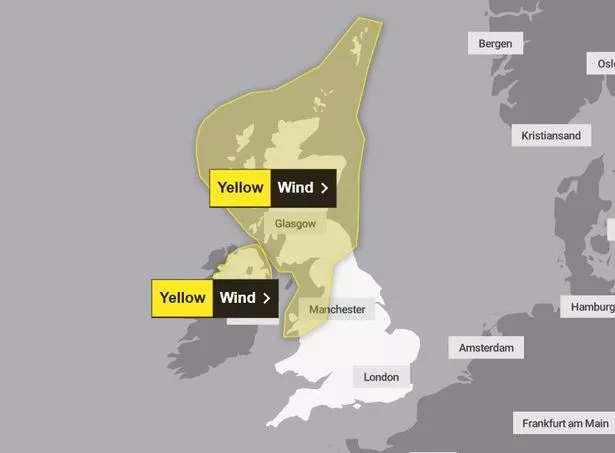 Met Office yellow wind warnings