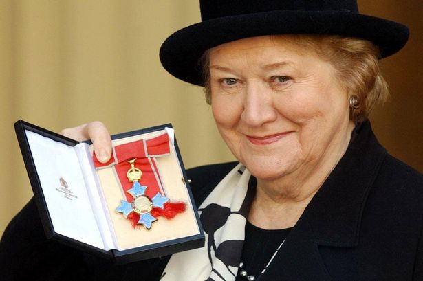 Patricia Routledge pictured in 2004, when she was made a Dame for services to the theatre and charity