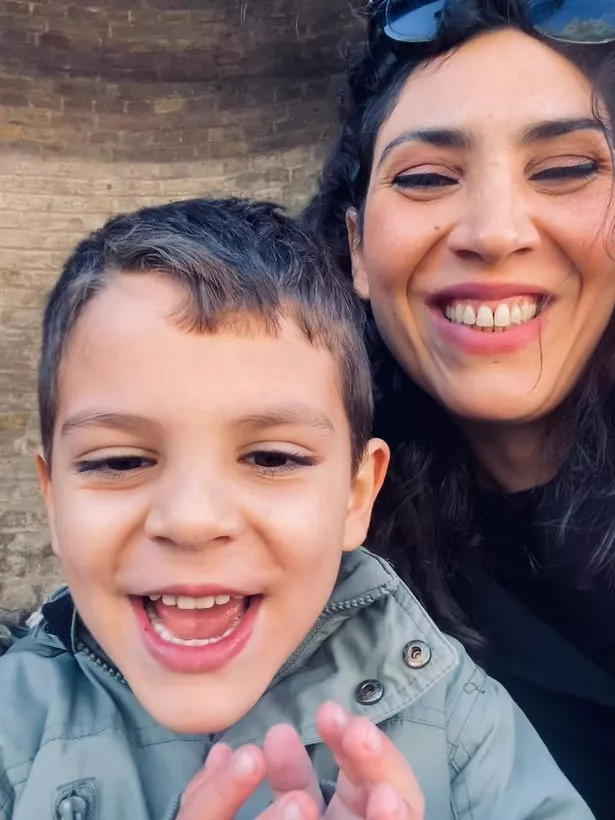 Erik Lampaski pictured smiling with mum Niki