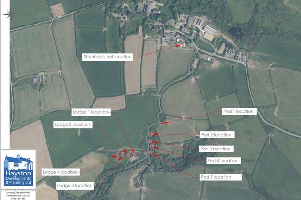 Map of the proposed plans showing locations