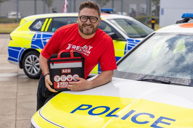 Sergio Petrucci presented 140 defibrillators to a police force.

 Restart A Heart Day had special meaning in Durham, where 140 police response vehicles were fitted with the life-saving kit.

 The Mirror has campaigned hard to see more defibrillators across the nation, especially in public places. Our Pride of Britain winners Sergio and Emma Petrucci's Red Sky Foundation raised £180,000 to pay for the latest machines.