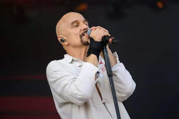 Tim Booth of the band James performs at the Ohana Festival