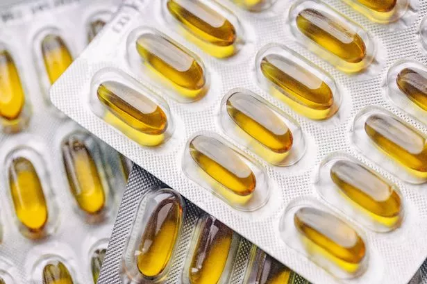 Omega-3 fatty acids pills in blister packs