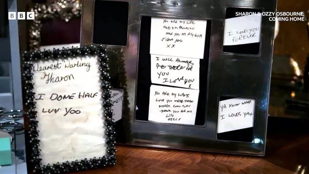 Sharon has framed all of Ozzy's handwritten love notes to her