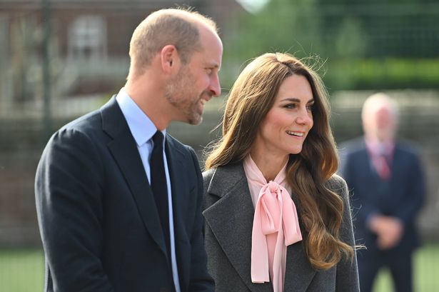 SOUTHPORT, ENGLAND - SEPTEMBER 23: Prince William, Prince of Wales and Catherine, Princess of Wales visit Farnborough Road Infant and Junior School on September 23, 2025 in Southport, England. The Prince and Princess of Wales carried out engagements to show their ongoing support to the community following the attack in July 2024, in which three girls - Alice da Silva Aguiar, Bebe King and Elsie Dot Stancombe - were tragically killed at a dance class in the town.  Their Royal Highnesses will visit Farnborough Road Infant and Junior School, where Elsie Dot Stancombe was a pupil at the school and speak to teachers about how the school was impacted by the attack and the support the infant and associated junior school has given to pupils, staff and the local community. (Photo by Eddie Mulholland - WPA Pool/Getty Images)