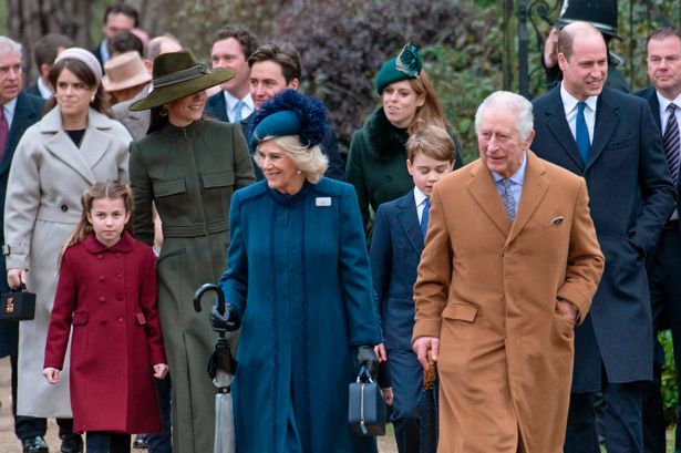 The royal family walking to church on Christmas Day in 2024