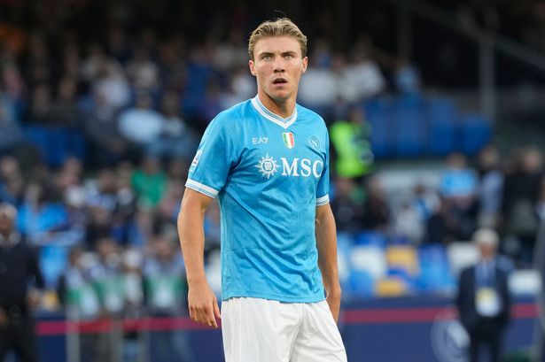 Rasmus Hojlund during a Napoli game