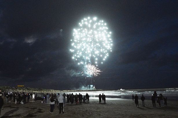 The last day of Coney Beach Pleasure Park and the surrounding sea front buildings on Porthcawl's sea front, ending with a firework display