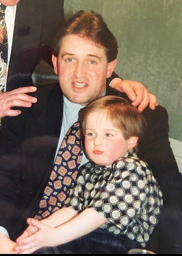 Mark as a child with dad Frank