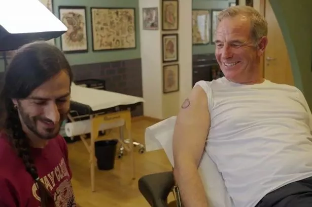 Robson Green has a first tattoo. Credit: The Mirror
