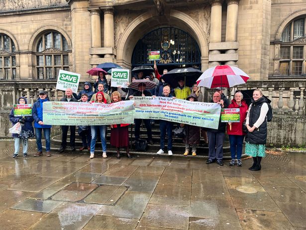 Sheffield residents are protesting against the council's plans to build on the green belt