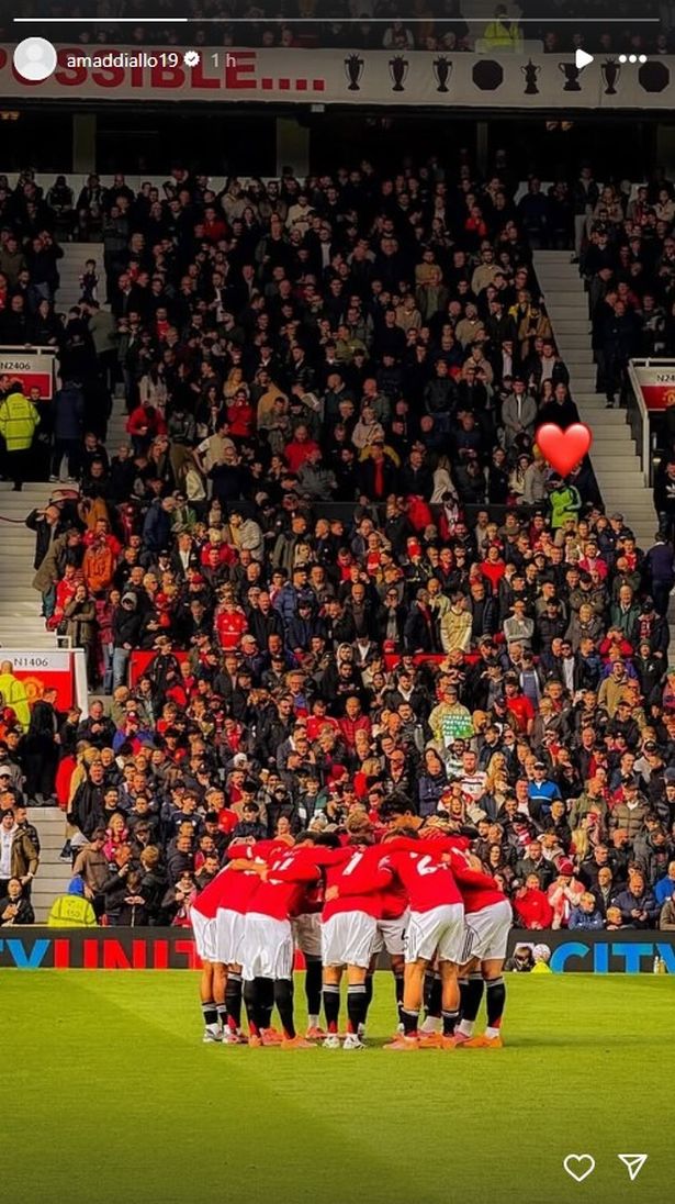Amad shares a picture of the Manchester United team following the victory over Sunderland
