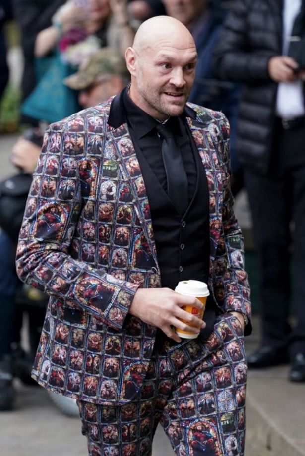 Tyson Fury arrives for Ricky Hatton's funeral service