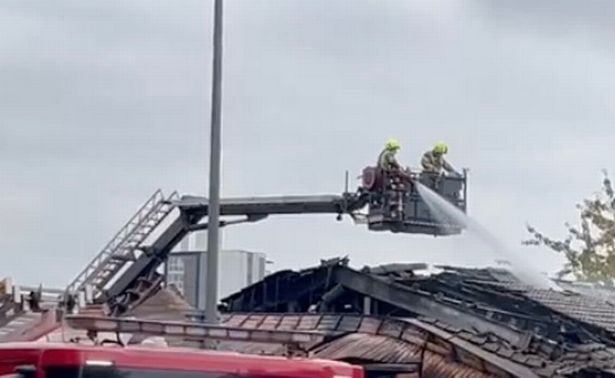 The blaze in Glasgow.