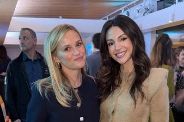 Michelle posed with Reese Witherspoon