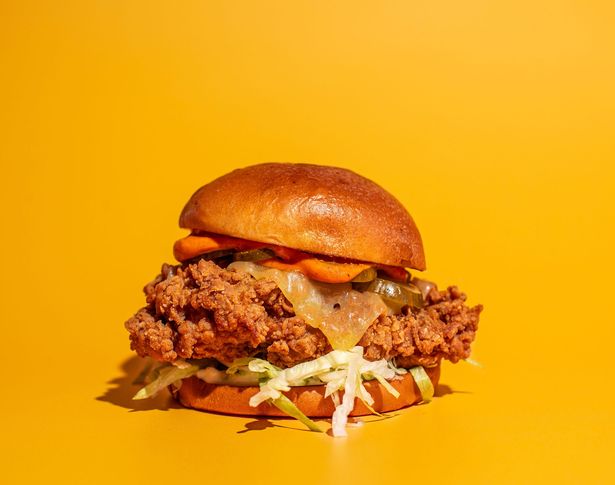 A picture of Koxedo fried chicken sandwich