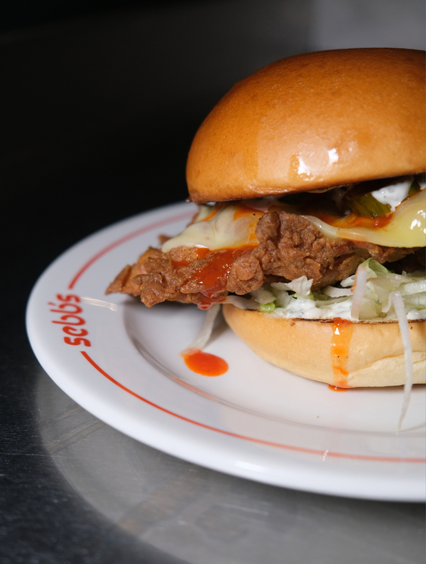 A picture of Koxedo fried chicken sandwich