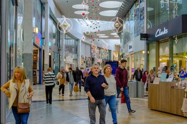 An image of shoppers inside Silverburn shopping centre 