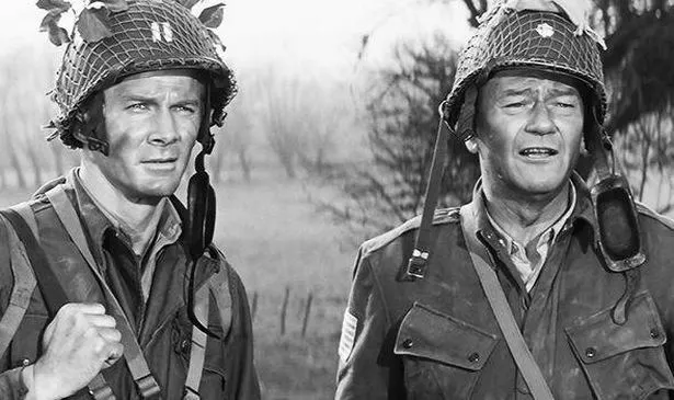 Steve Forrest and John Wayne