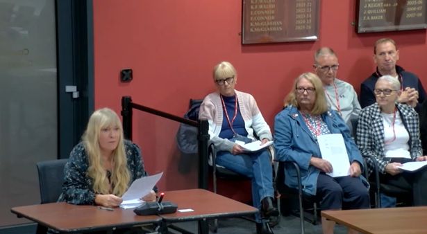 Campaigner Sue Fealey addresses Knowsley Council's Planning Committee