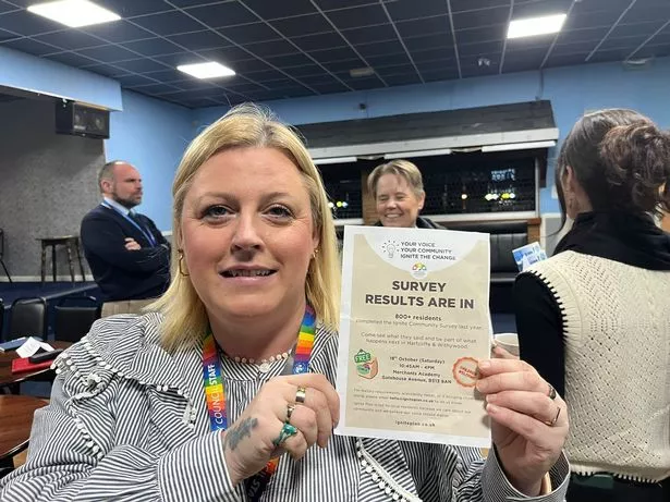 Cllr Kerry Bailes (Lab, Hartcliffe & Withywood) has been heavily involved in a community survey on what is needed to improve Hartcliffe, which will be presented in October 2025. She is pictured here at the launch of the Pride In Place project which will decide how to invest £20m of Government money in Hartcliffe over the next ten years