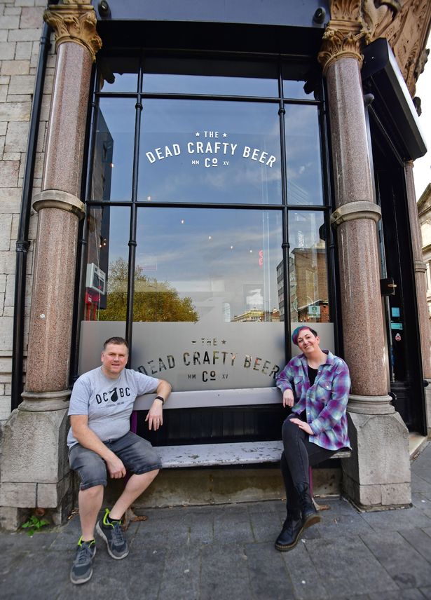 Vicky and Gareth Morgan at The Dead Crafty Beer Co on Dale Street