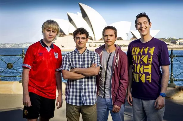 The cast of The Inbetweeners in Australia