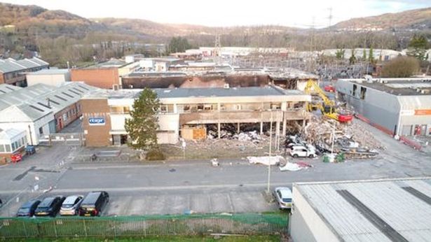 Collapsing building