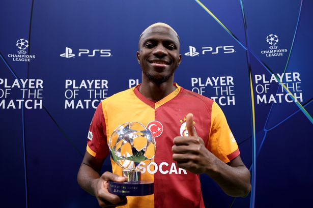 Victor Osimhen after Galatasaray's defeat of Liverpool in the Champions League