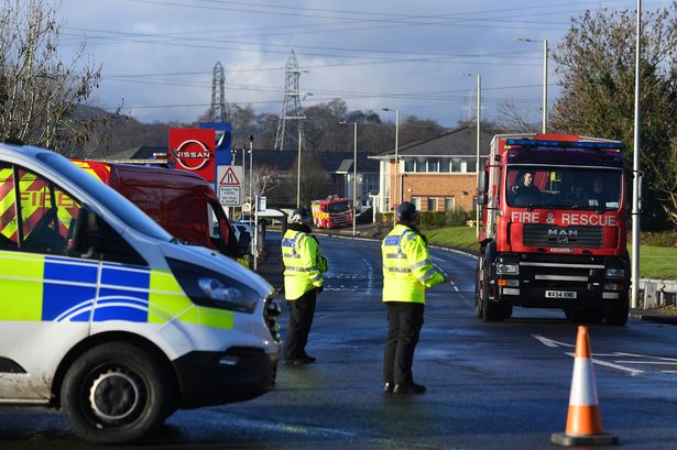 Fire service and police van