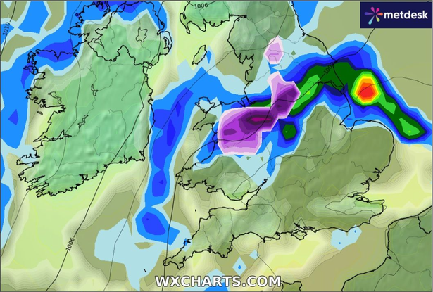Snowfall has been forecast for England