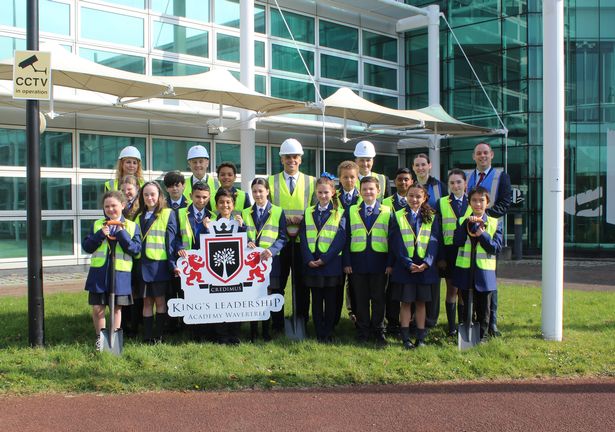 Children were invited to break ground on the new site as funding was confirmed