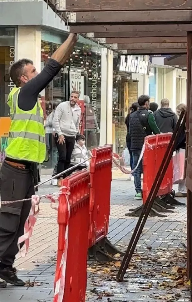 Workers were spotted setting up the Christmas Market in Bristol on October 28, 2025