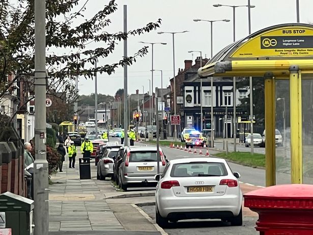 Police at the scene on Longmoor Lane