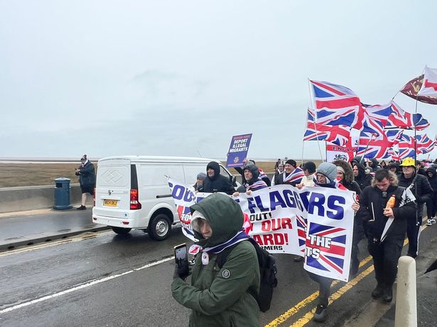 United the Kingdom protestors in Southport