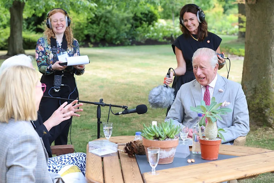 Chris Jackson/Getty King Charles taking part in the podcast at Windsor Castle in July, 2025