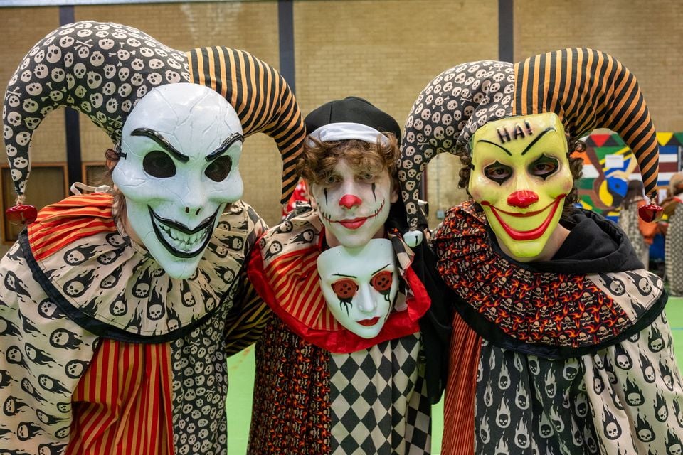 Italian students from the Foyle language school added an international dimension to  this years Derry Halloween Carnival Parade. Pic by Martin McKeown.