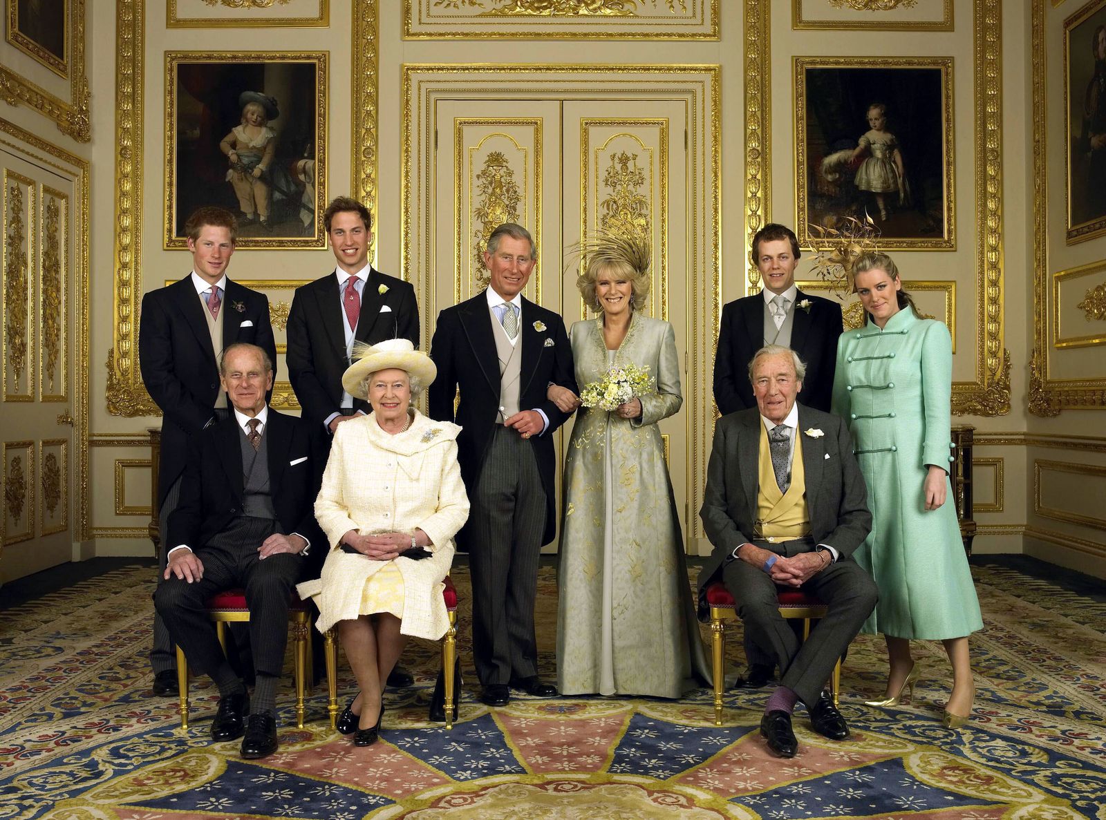 The gilded doors of the White Drawing Room took centre stage at the King's second royal wedding