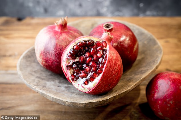 Pomegranate juice contains unique plant compounds called ellagitannins
